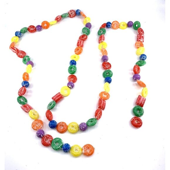 Lifesavers Sugared Candy Christmas Garland Plastic Blow Mold 9' Vintage - Picture 1 of 7